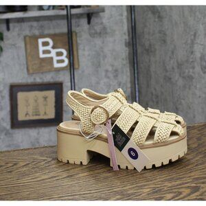 Wild Fable Cream Woven Chunky Sandals
